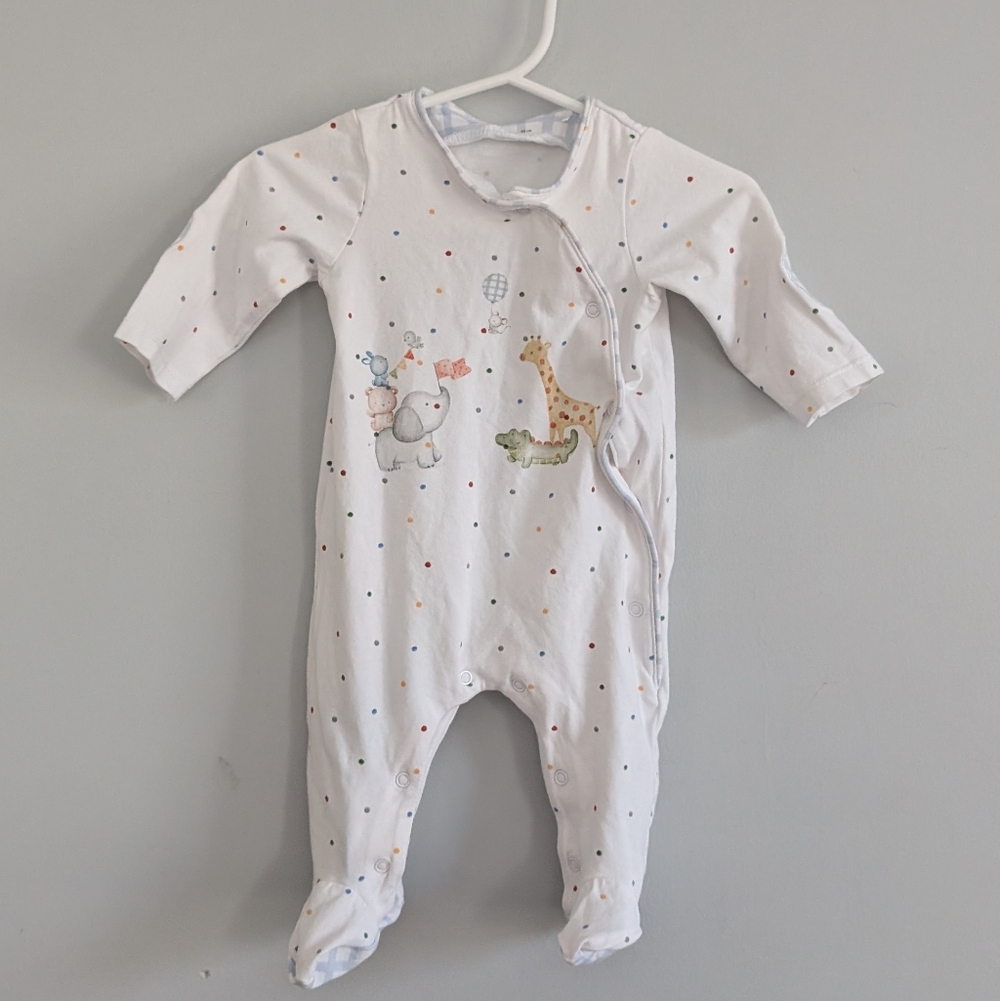 Baby Mayoral 1-2 Month Sweet Animal Footed Pajamas Soft